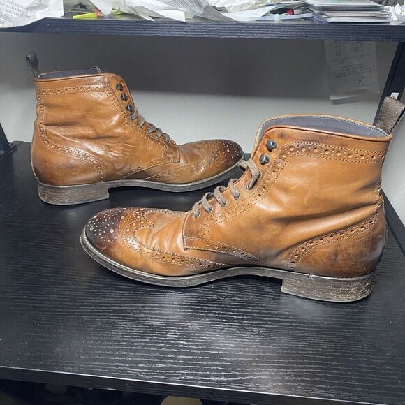 To Boot New York Mens Dark Brown Bruckner Wingtip Boots Size 9.5 79728 - Picture 6 of 11